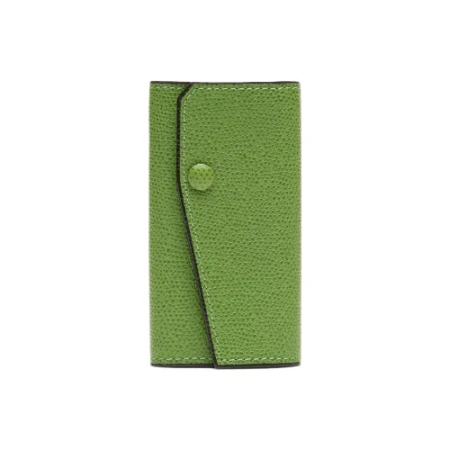 Valextra Leather Key Pouch Women's Grass Green