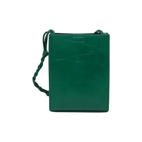 JIL SANDER Tangle Calfskin Shoulder Bag Crossbody Bag Small Size Women's Green