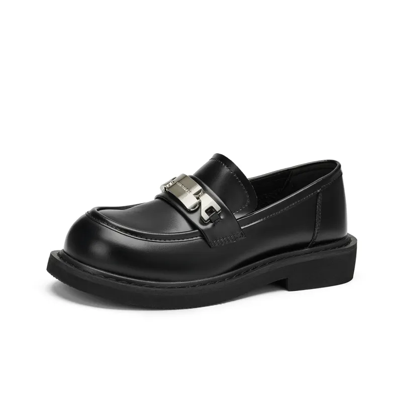 GEMEIQ Loafers Women's Low Top Black/Beige-0