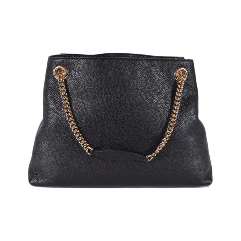 GUCCI Soho Leather Tote Bag, Shopping Bag, Handbag, Shoulder Bag Women's Black-2