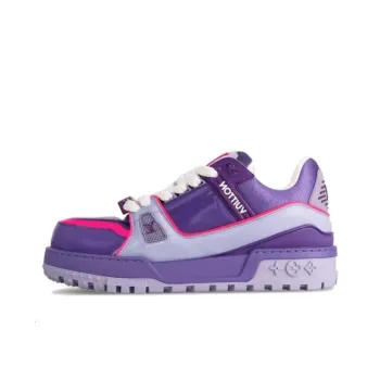 LOUIS VUITTON Trainer Maxi Low Top Skateboard Shoes Men's Purple