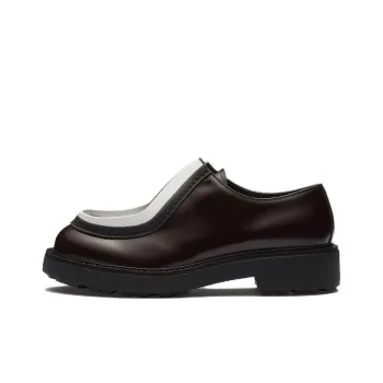 PRADA Opaque Brushed-leather Lace-up Shoes
