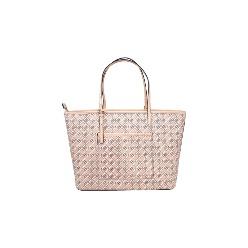 TORY BURCH GEO PVC Tote Bag, Shopping Bag, Shoulder Bag, Handbag Women's Pink-3