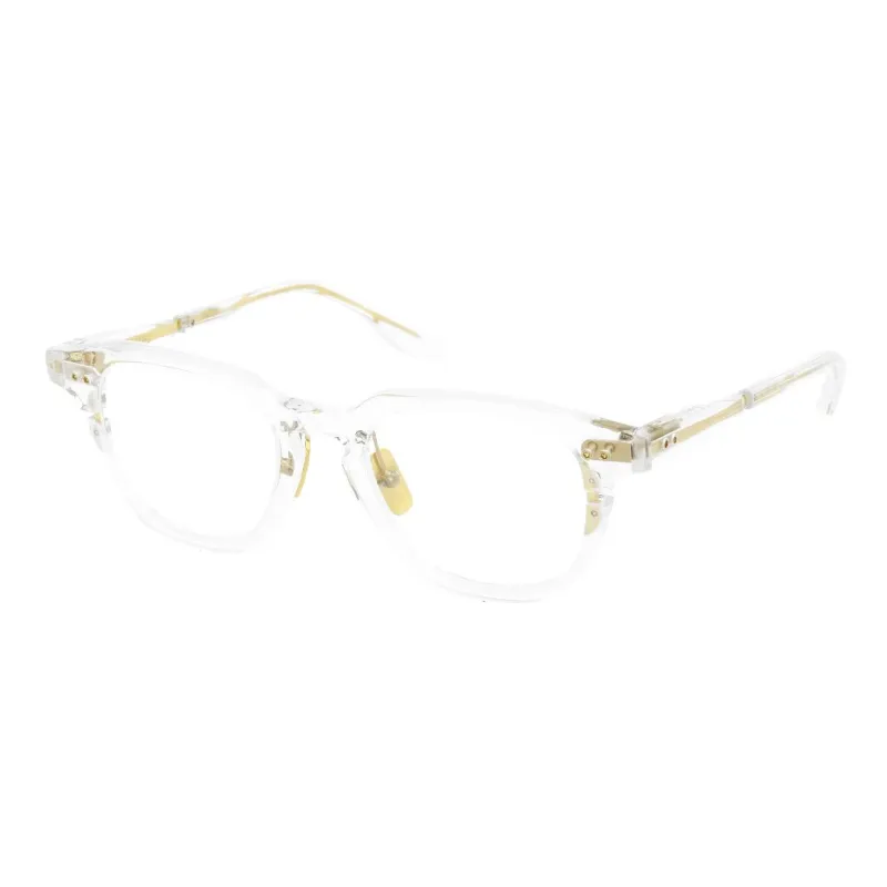DITA Titanium Irregular Shape Eyeglass Frames Unisex Gold-0