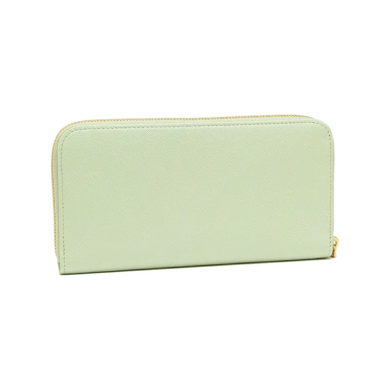 PRADA Leather Wallet Women's Aqua Green-3