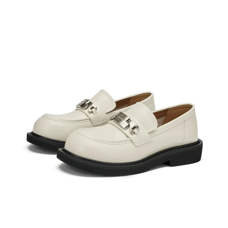 GEMEIQ Loafers Women's Low Top Black/Beige-3