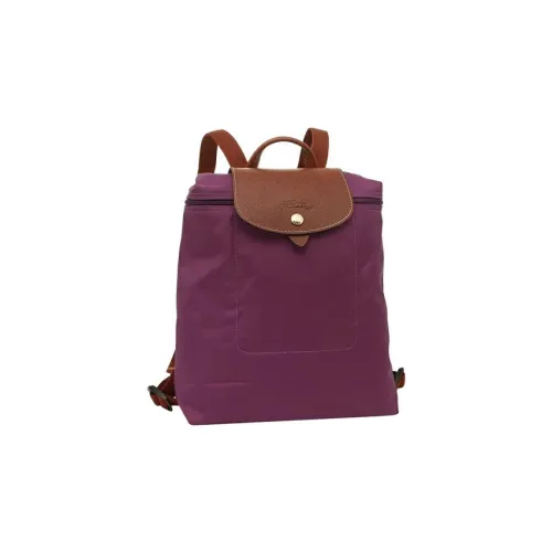LONGCHAMP Le Pliage Recycled Canvas BA5955 Backpack Medium Size Women's Purple