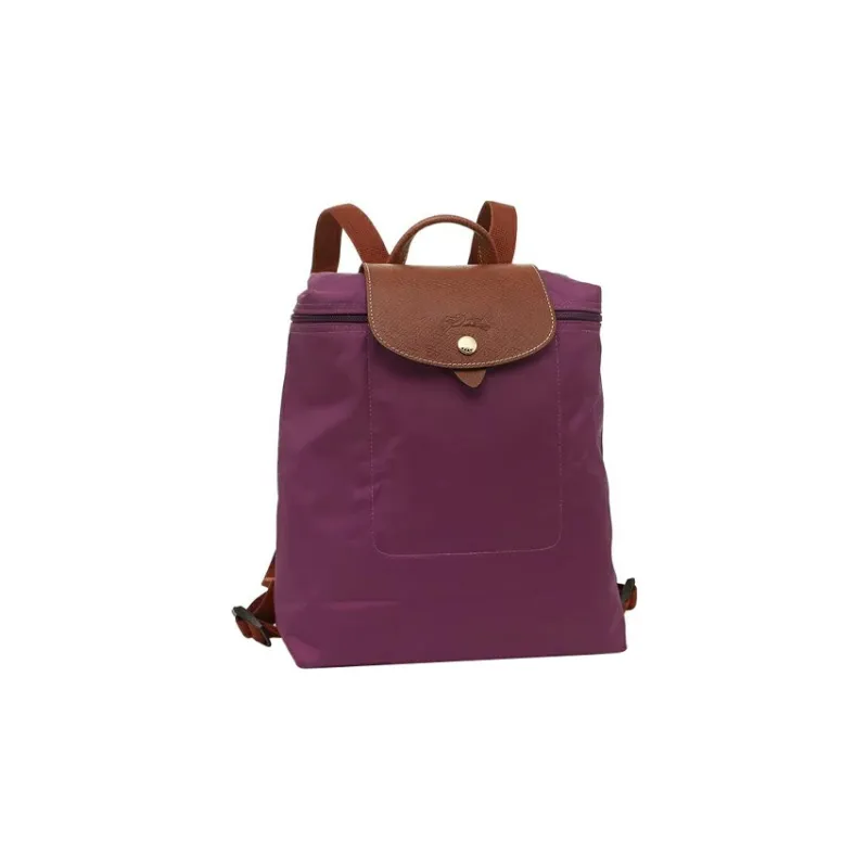 LONGCHAMP Le Pliage Recycled Canvas Backpack Medium Size Women's Purple-0