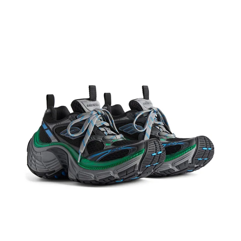 Balenciaga 10XL Low-Top Casual Shoes Women's Black Gray Blue Showpiece-2