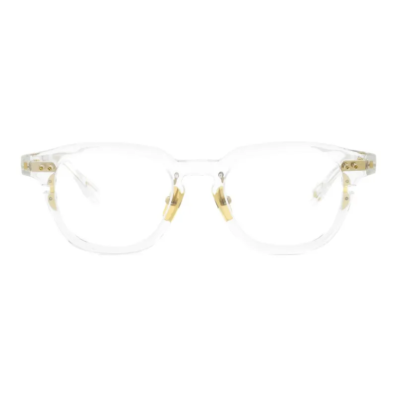 DITA Titanium Irregular Shape Eyeglass Frames Unisex Gold-2