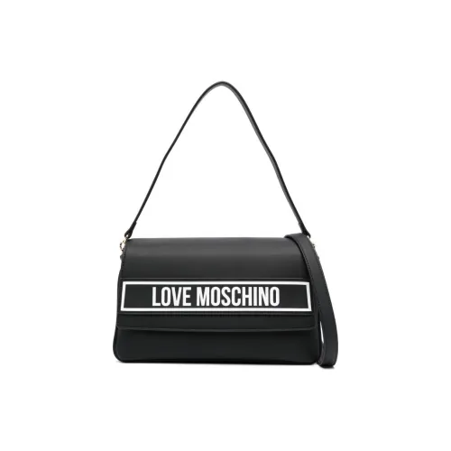 LOVE MOSCHINO Logo-patch Faux-leather Shoulder Bag