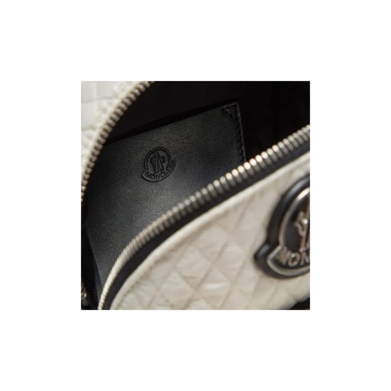Moncler Kilia Fabric Shoulder Bag, Crossbody Bag Trumpets Women's Ecru-2
