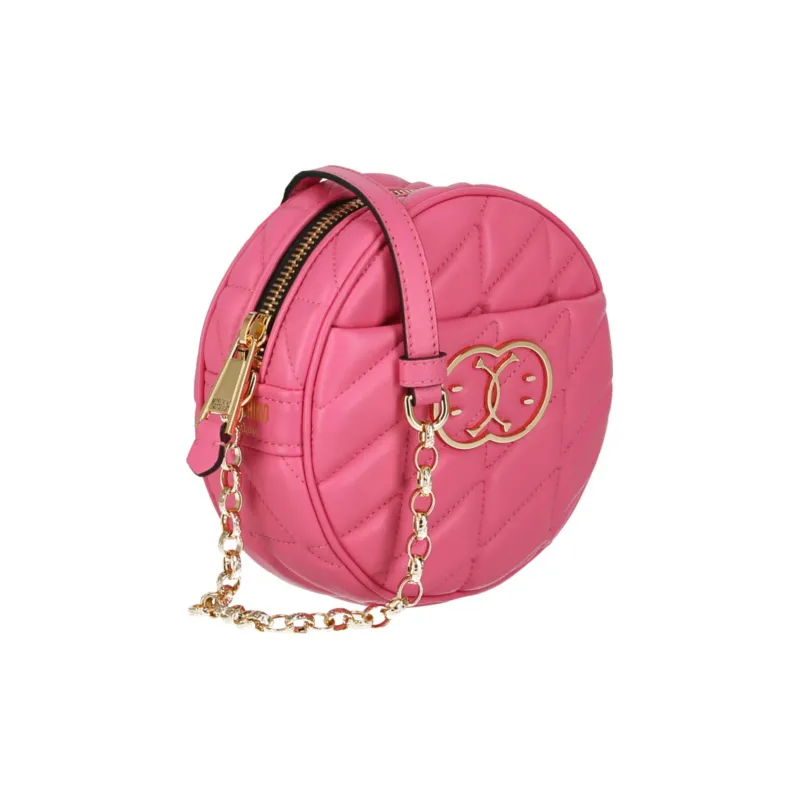 MOSCHINO Calfskin Shoulder Bag, Crossbody Bag, Handbag Women's Pink-2