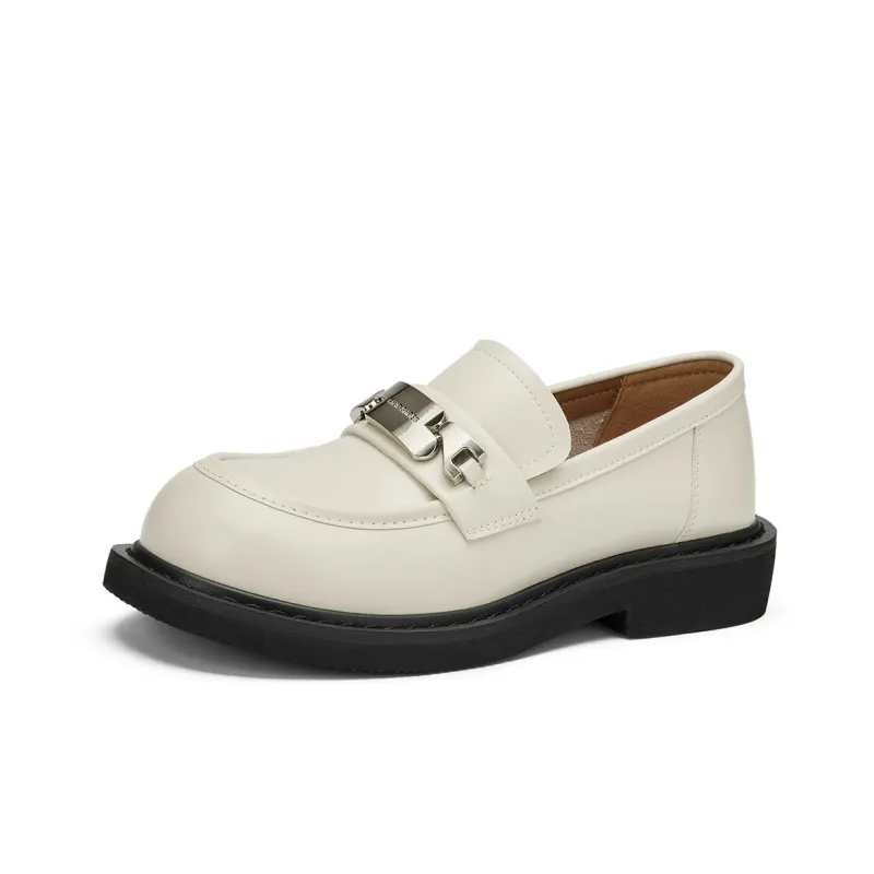 GEMEIQ Loafers Women's Low Top Black/Beige-2