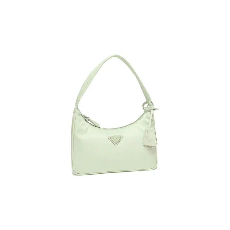 PRADA Re-Edition Recycled Nylon Patchwork Fabric Shoulder Bag Handbag Shoulder Bag Women's Aqua Green-1