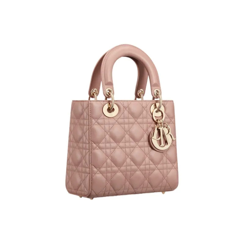 DIOR Lady Dior Lambskin Lady Dior Bag, Shoulder Bag, Crossbody Bag, Handbag Trumpets Women's Dark Blush-1
