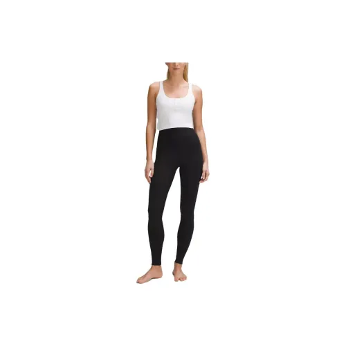 Lululemon Super-High-Rise Ribbed-Trim Tight 28' Casual Pants Women's Black
