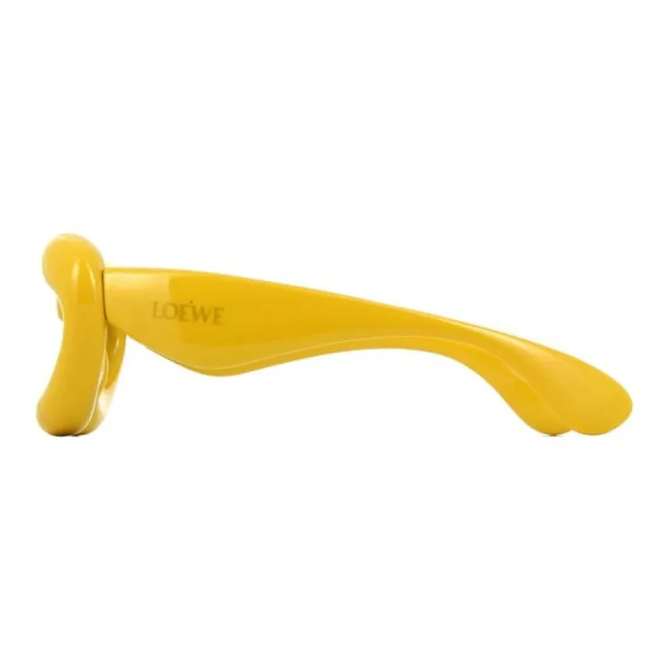 LOEWE Acetate Irregular Shape Sunglasses Unisex Yellow-2