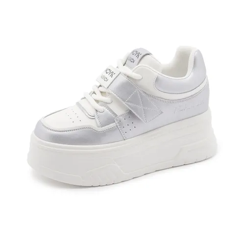 NRDROFFICIAL Petite Multicolor Platform Casual Versatile Height Increasing 2.4-Inch Chunky Sneakers Women's