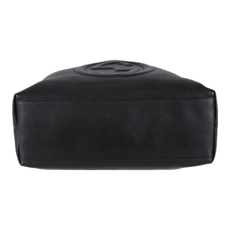 GUCCI Soho Leather Tote Bag, Shopping Bag, Handbag, Shoulder Bag Women's Black-3