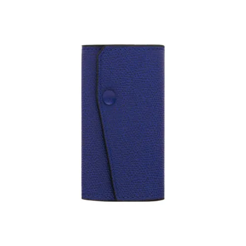Valextra Leather Key Pouch Women's Royal Blue