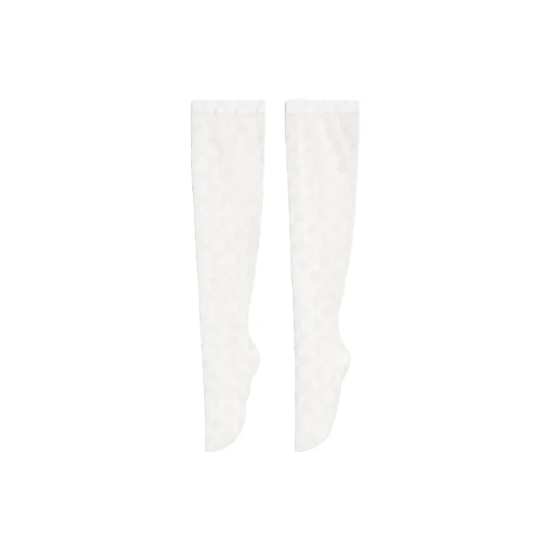 Jacquemus Floral Knee-Stockings Mid-Calf Socks Women's 1 Pack White-0