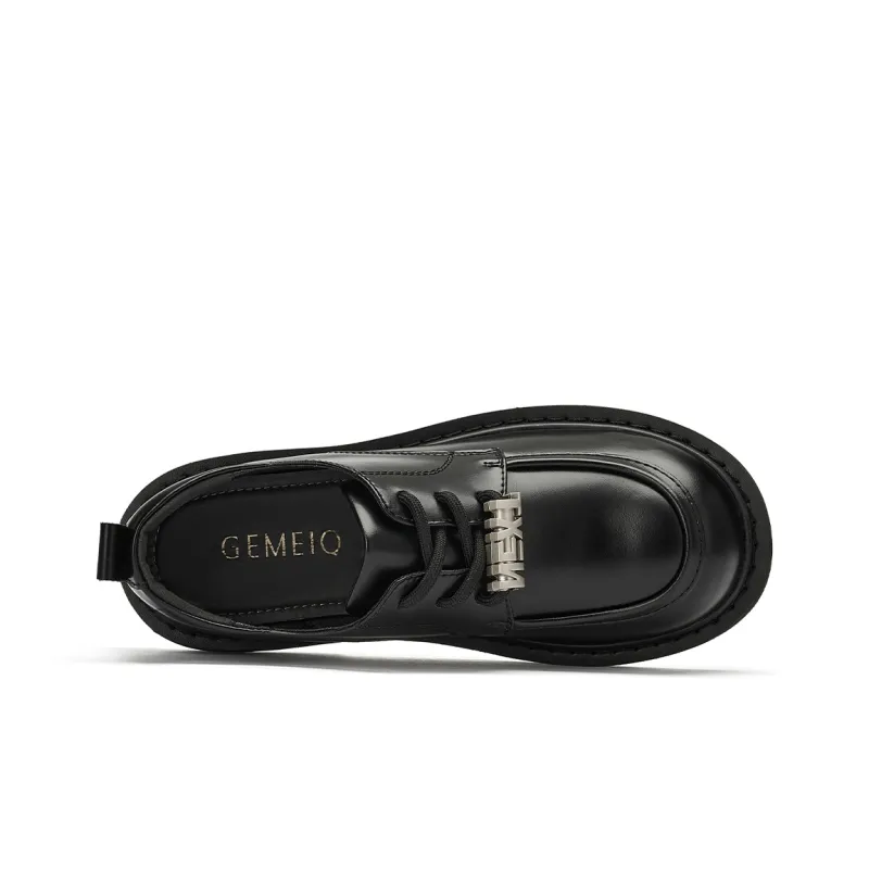 GEMEIQ Loafers Women's Low Top Black/Beige-2