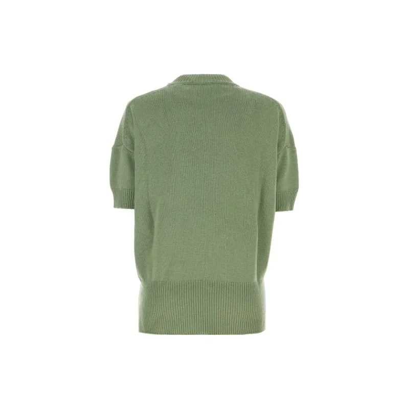 JIL SANDER Short Sleeved Knitted Top-1