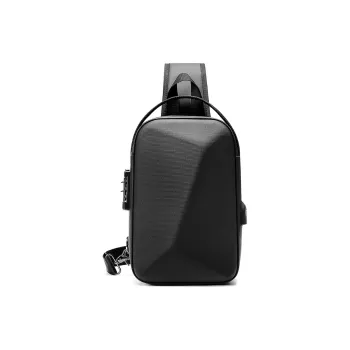 MingLu Fabric Shoulder Bag Crossbody Bag Backpack Sling Bag Regular Unisex Black