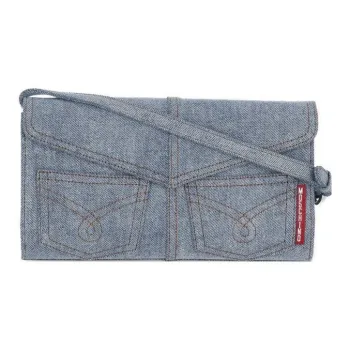 MOSCHINO Denim Crossbody Bag Shoulder Bag Women's Light Blue