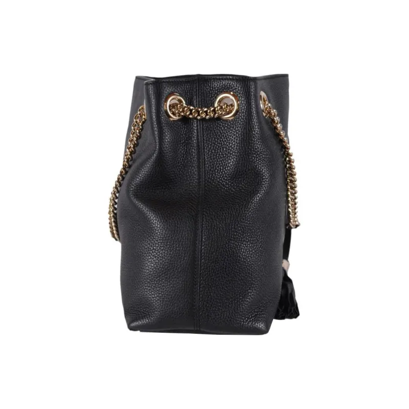 GUCCI Soho Leather Tote Bag, Shopping Bag, Handbag, Shoulder Bag Women's Black-1