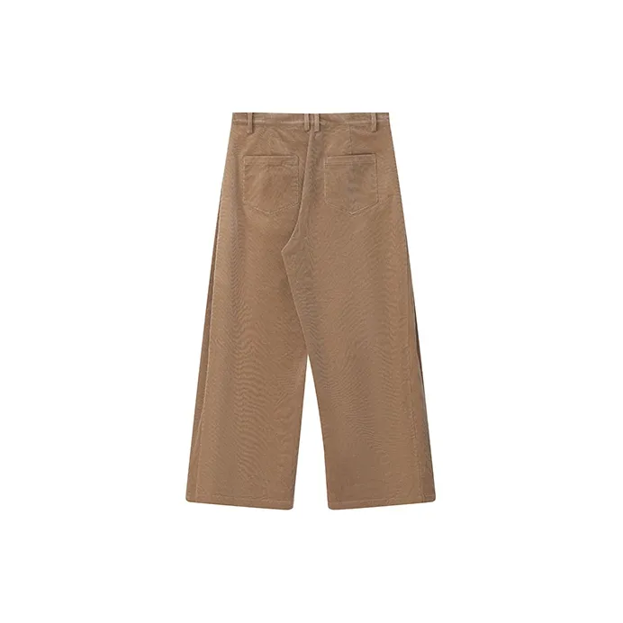 YOSHIYOYI Casual Pants Unisex Dark Camel-1