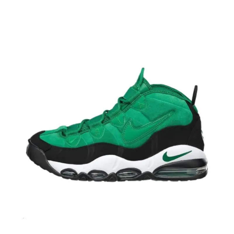 Nike Air Max Uptempo Slip Resistant Mid Top Vintage Basketball Shoes Unisex Green-0