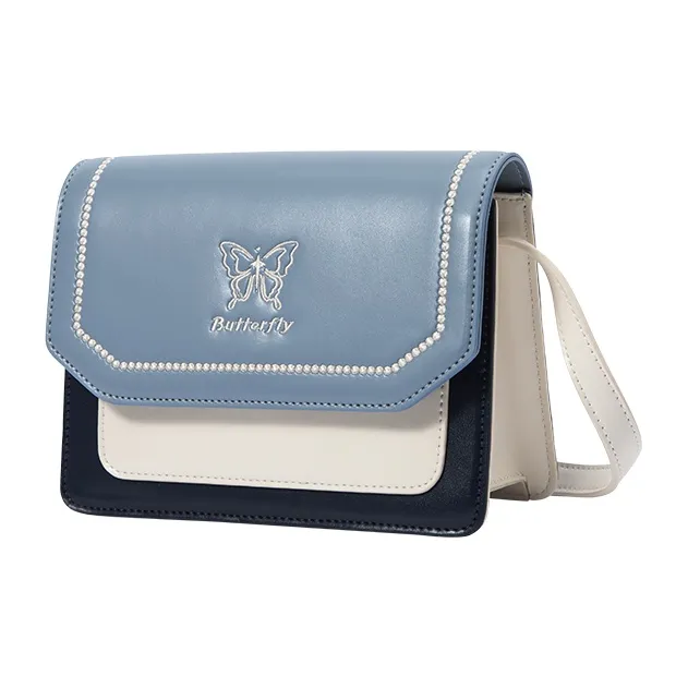 SEM/R PU Small Square Bag Shoulder Bag Crossbody Bag Small Size Women's Cream 10501 Caramel 51101 Grey Blue 80208-9