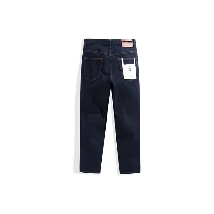 PEACEBIRD MEN Jeans Unisex Navy Blue-1