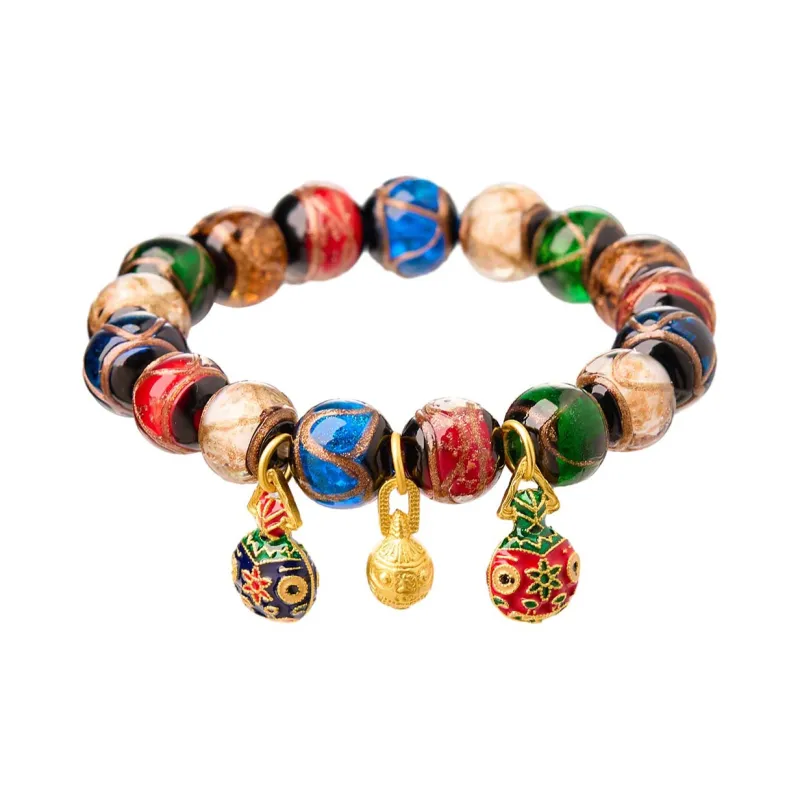 Linguanying Colored Glaze Jade Bracelets Unisex-22