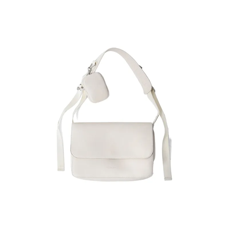 Slazenger PU Small Square Bag Shoulder Bag, Crossbody Bag Unisex Black/White-4