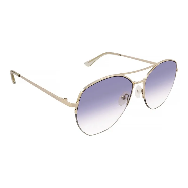 CK/Calvin Klein Metal Aviator Sunglasses Women's Silver-1