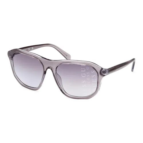 GUESS Plastic Square Sunglasses Men's Gray