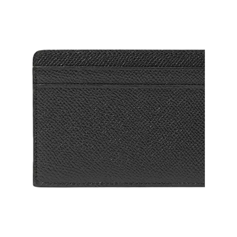 Burberry Icon Stripe 4 Card Slot Card Case Black/Beige-4