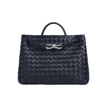 Bottega Veneta Andiamo Series Sheepskin Shoulder Bag, Crossbody Bag, Handbag Medium Size Women's Space Blue