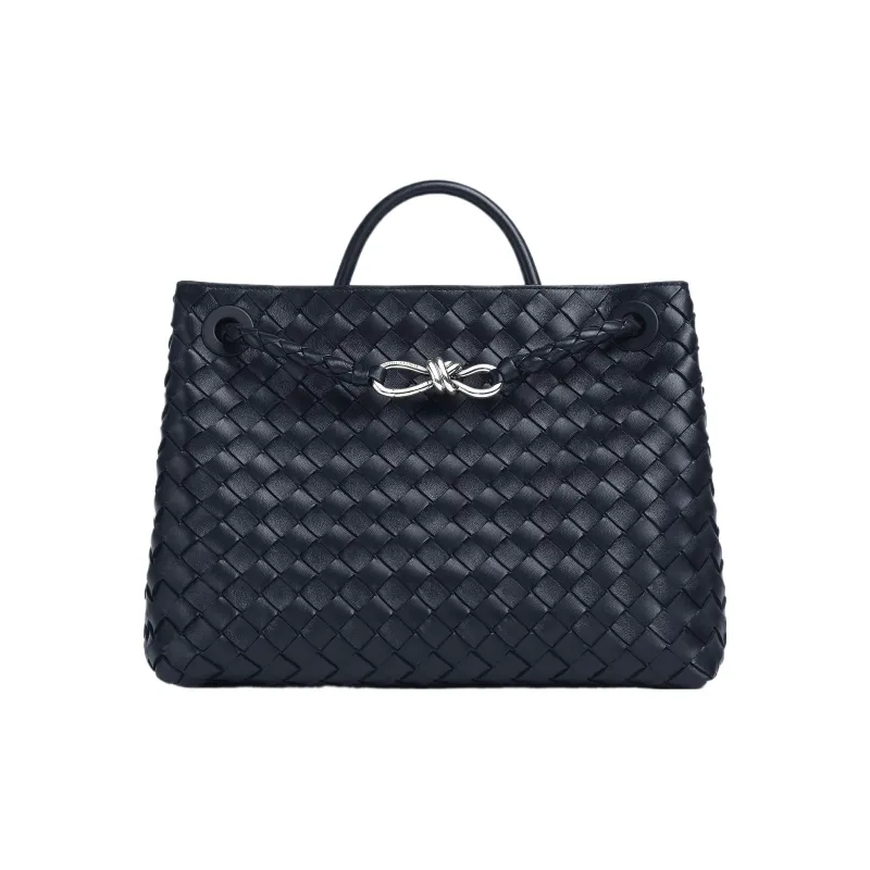 Bottega Veneta Andiamo Series Sheepskin Shoulder Bag, Crossbody Bag, Handbag Medium Size Women's Space Blue-0