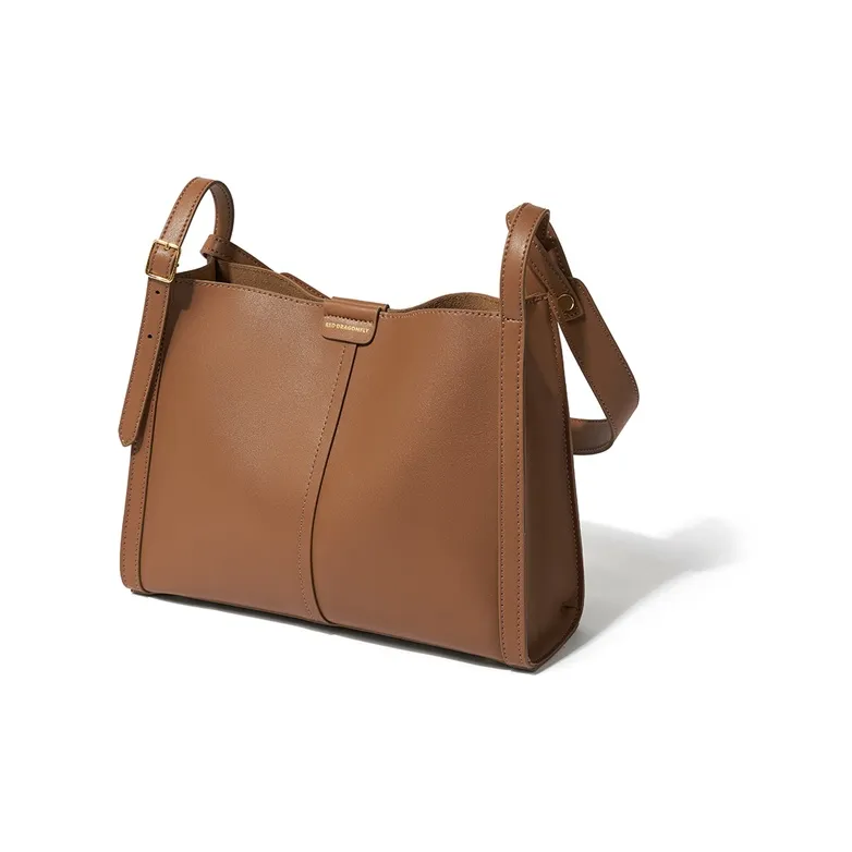 RED DRAGONFLY Cow Leather Tote Bag, Shopping Bag, Crossbody Bag, Shoulder Bag Regular Women's Brown-4