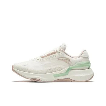 Anta Burning Refinement Abrasion Resistant Slip Resistant Low Top Running Shoes Women's White Green