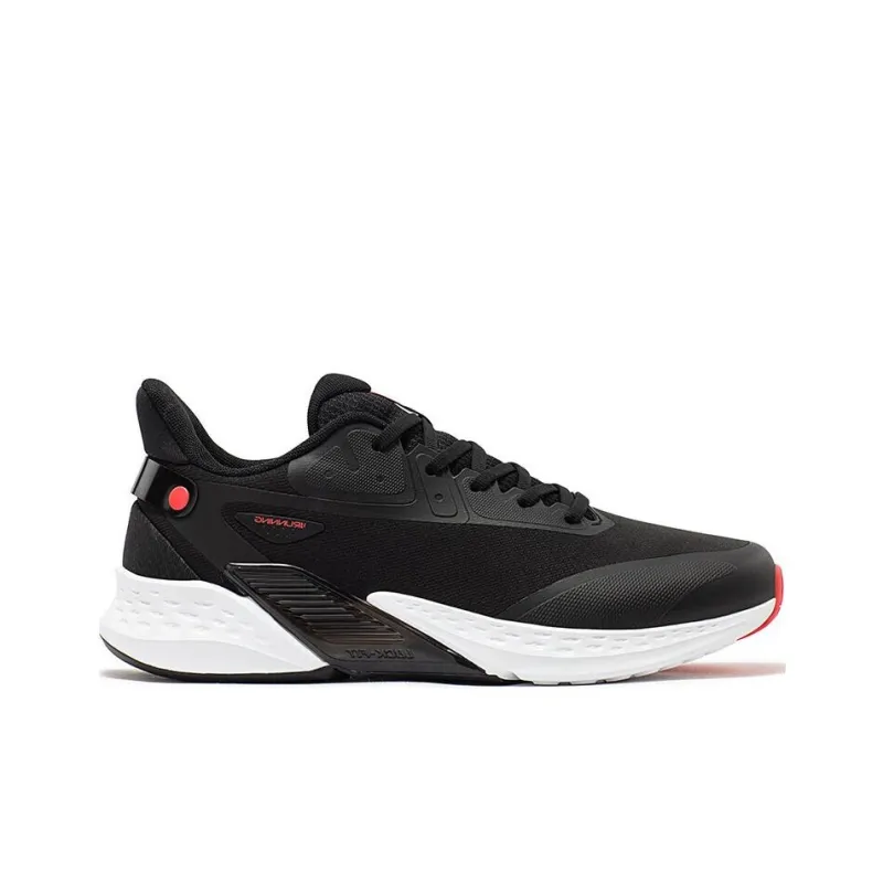 361° Anti Slip Wear Resistant Low Top Running Shoes Men's Black White-1