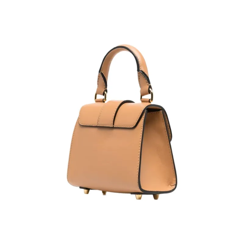 MOSCHINO Padlock-detail Leather Tote Bag-1