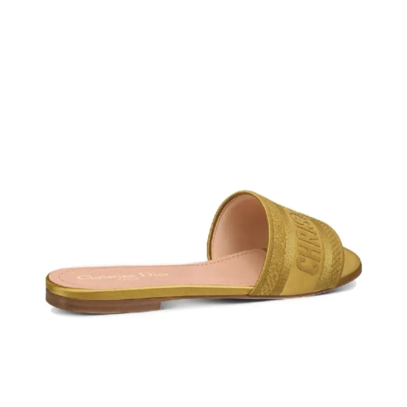 DIOR Dway Rubber Sole Antibacterial Slide Slippers Women's Brown-3