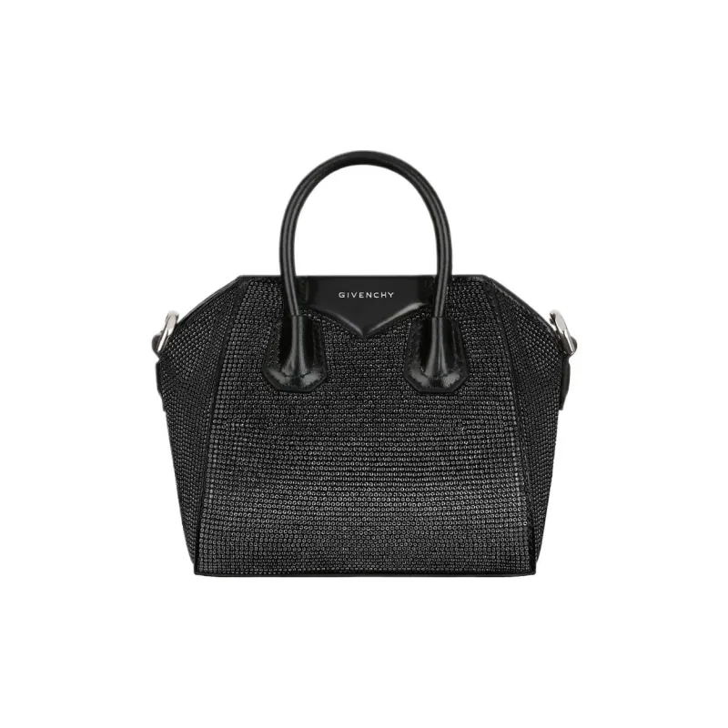 Givenchy Antigona Viscose Shoulder Bag Crossbody Bag Handbag Extra Mini Women's Black-0