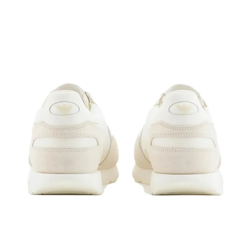 EMPORIO ARMANI Suede-panelling Mesh Sneakers-3