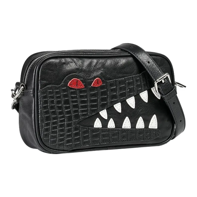 PULUWIRR PU Fanny Pack, Camera Bag, Sling Bag, Crossbody Bag, Shoulder Bag Regular Unisex Black/Brown-1